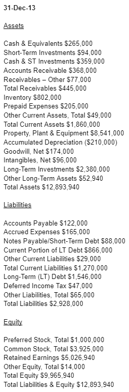 Balance Statement 1